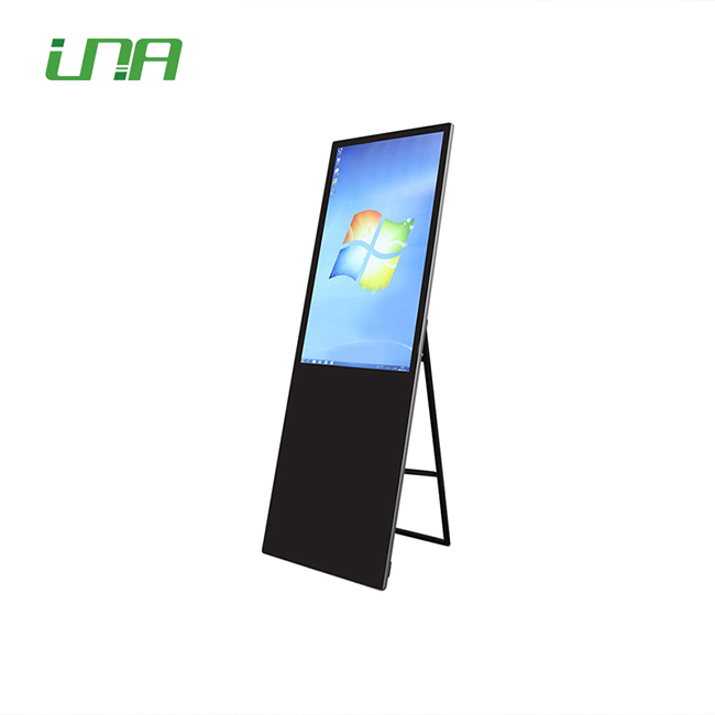 Conveniente visualización de pantalla de señalización digital LCD de publicidad movible